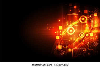 Abstract futuristic digital technology background. Illustration Vector