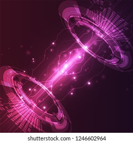 Abstract futuristic digital technology background. Illustration Vector