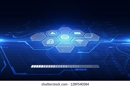 Abstract futuristic digital technology background. Illustration Vector