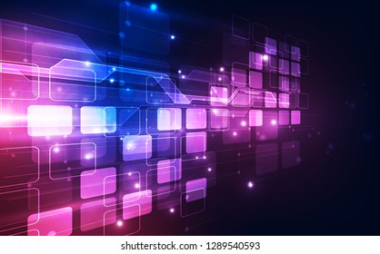 Abstract futuristic digital technology background. Illustration Vector
