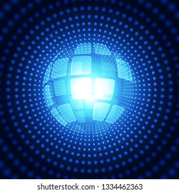 Abstract futuristic digital technology background. Illustration Vector