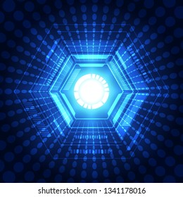 Abstract futuristic digital technology background. Illustration Vector