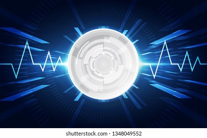 Abstract futuristic digital technology background. Illustration Vector