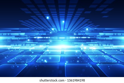 Abstract futuristic digital technology background. Illustration Vector