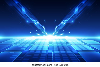 Abstract futuristic digital technology background. Illustration Vector
