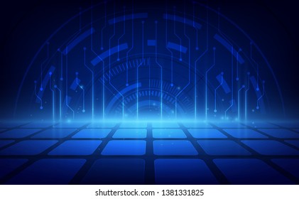 Abstract futuristic digital technology background.  Vector Illustration