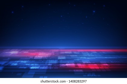 Abstract futuristic digital technology background.  Vector Illustration