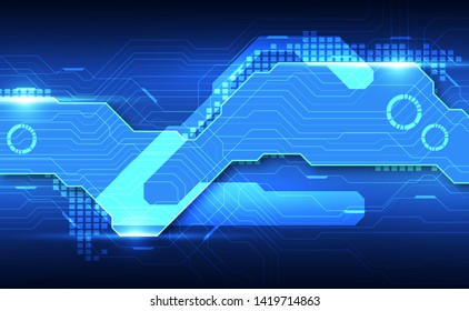 Abstract futuristic digital technology background. Illustration Vector