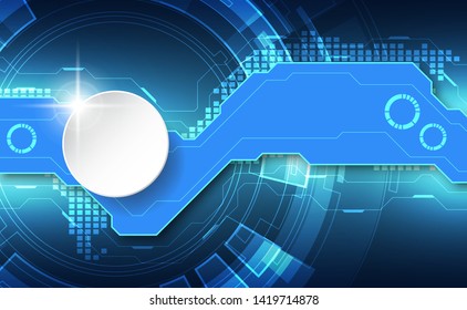 Abstract futuristic digital technology background. Illustration Vector