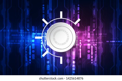 Abstract futuristic digital technology background. Illustration Vector
