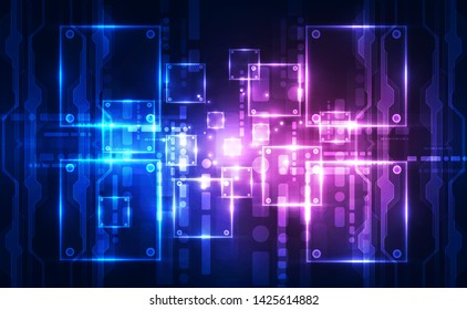 Abstract futuristic digital technology background. Illustration Vector
