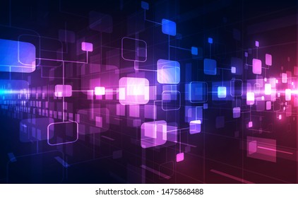 Abstract futuristic digital technology background. Illustration Vector