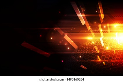 Abstract futuristic digital technology background. Illustration Vector