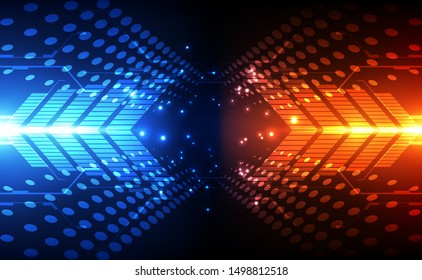 Abstract futuristic digital technology background. Illustration Vector