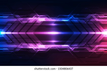 Abstract futuristic digital technology background. Illustration Vector