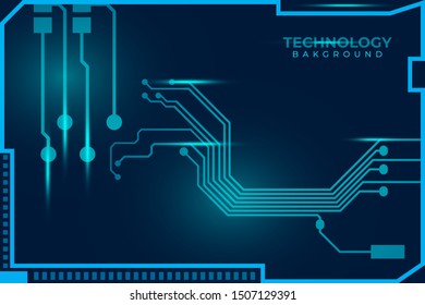 Abstract futuristic digital technology background. Circuit board design background. Vector illustration eps 10. 