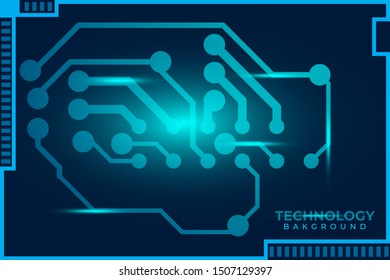 Abstract futuristic digital technology background. Circuit board design background. Vector illustration eps 10. 