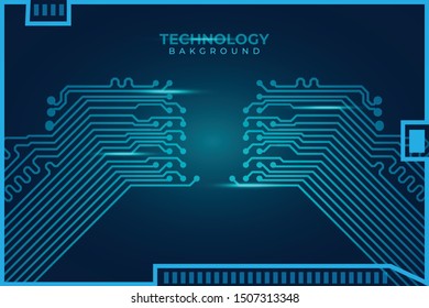 Abstract futuristic digital technology background. Circuit board design background. Vector illustration eps 10.