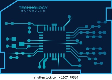 Abstract futuristic digital technology background. Circuit board design background. Vector illustration eps 10.
