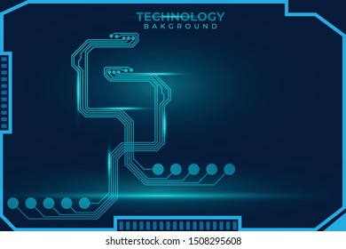 Abstract futuristic digital technology background. Circuit board design background. Vector illustration eps 10.