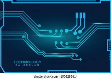 Abstract futuristic digital technology background. Circuit board design background. Vector illustration eps 10.