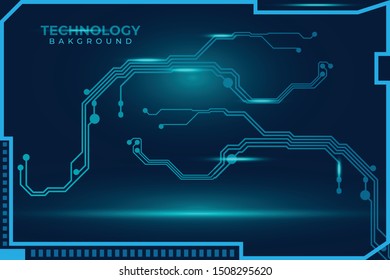Abstract futuristic digital technology background. Circuit board design background. Vector illustration eps 10.