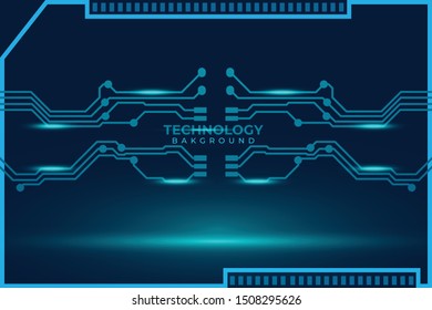Abstract futuristic digital technology background. Circuit board design background. Vector illustration eps 10.
