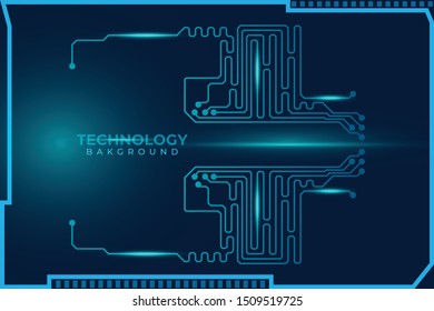 Abstract futuristic digital technology background. Circuit board design background. Vector illustration eps 10.