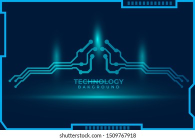 Abstract futuristic digital technology background. Circuit board design background. Vector illustration eps 10.