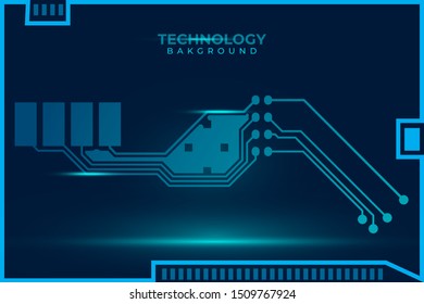 Abstract futuristic digital technology background. Circuit board design background. Vector illustration eps 10.
