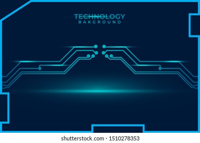 Abstract futuristic digital technology background. Circuit board design background. Vector illustration eps 10.