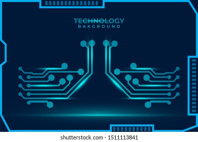 Abstract futuristic digital technology background. Circuit board design background. Vector illustration eps 10.