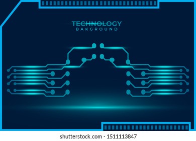 Abstract futuristic digital technology background. Circuit board design background. Vector illustration eps 10.