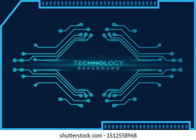 Abstract futuristic digital technology background. Circuit board design background. Vector illustration eps 10.