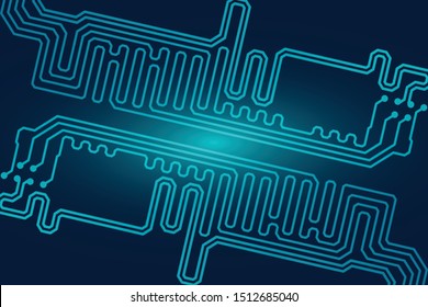 Abstract futuristic digital technology background. Circuit board design background. Vector illustration eps 10.