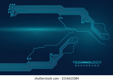 Abstract futuristic digital technology background. Circuit board design background. Vector illustration eps 10.