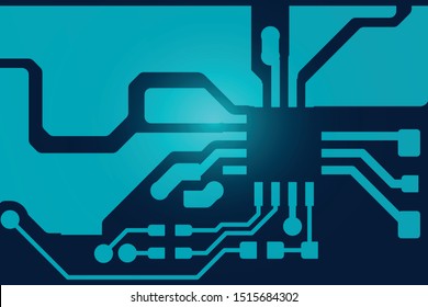 Abstract futuristic digital technology background. Circuit board design background. Vector illustration eps 10.