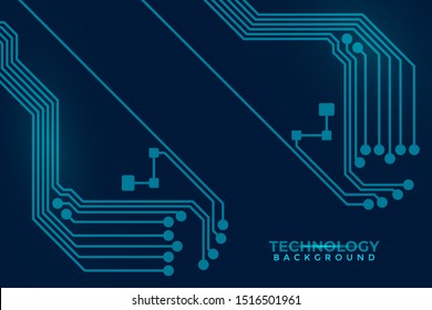 Abstract futuristic digital technology background. Circuit board design background. Vector illustration eps 10.