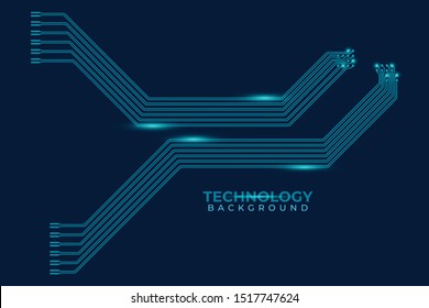 Abstract futuristic digital technology background. Circuit board design background. Vector illustration eps 10.