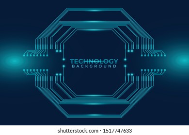 Abstract futuristic digital technology background. Circuit board design background. Vector illustration eps 10.