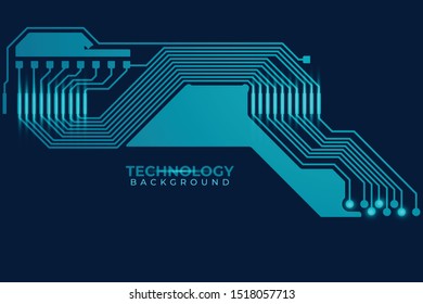 Abstract futuristic digital technology background. Circuit board design background. Vector illustration eps 10.