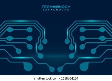 Abstract futuristic digital technology background. Circuit board design background. Vector illustration eps 10.