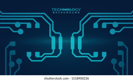 Abstract futuristic digital technology background. Circuit board design background. Vector illustration eps 10.