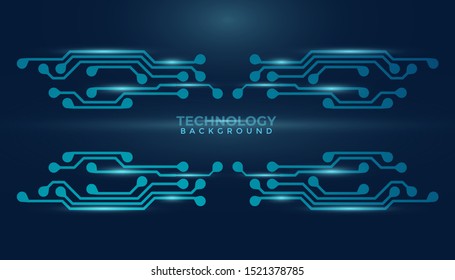 Abstract futuristic digital technology background. Circuit board design background. Vector illustration eps 10.