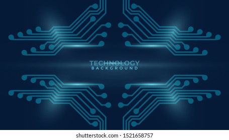 Abstract futuristic digital technology background. Circuit board design background. Vector illustration eps 10.