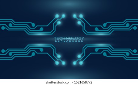 Abstract futuristic digital technology background. Circuit board design background. Vector illustration eps 10.