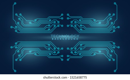 Abstract futuristic digital technology background. Circuit board design background. Vector illustration eps 10.
