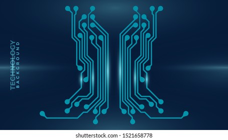 Abstract futuristic digital technology background. Circuit board design background. Vector illustration eps 10.