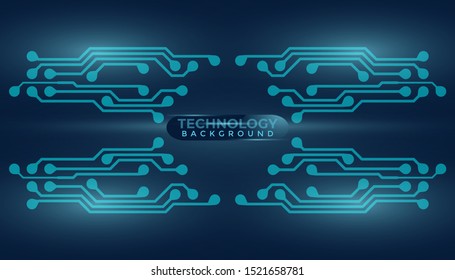 Abstract futuristic digital technology background. Circuit board design background. Vector illustration eps 10.