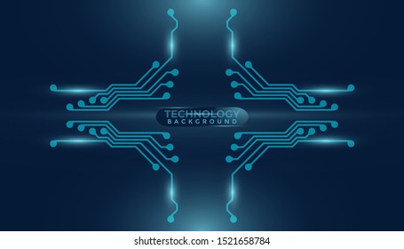 Abstract futuristic digital technology background. Circuit board design background. Vector illustration eps 10.